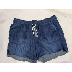 Signature Studio Womens Blue Jean Denim Casual Shorts Size Large